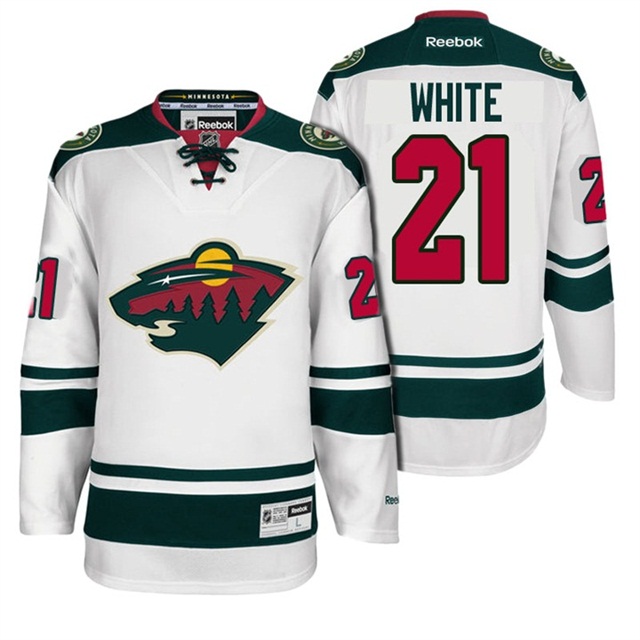 Men Wild Ryan White #21 White Premier Away Jersey