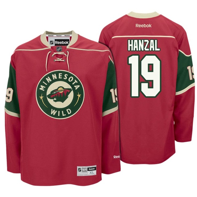 Men Wild Martin Hanzal #19 Red Premier Home Jersey