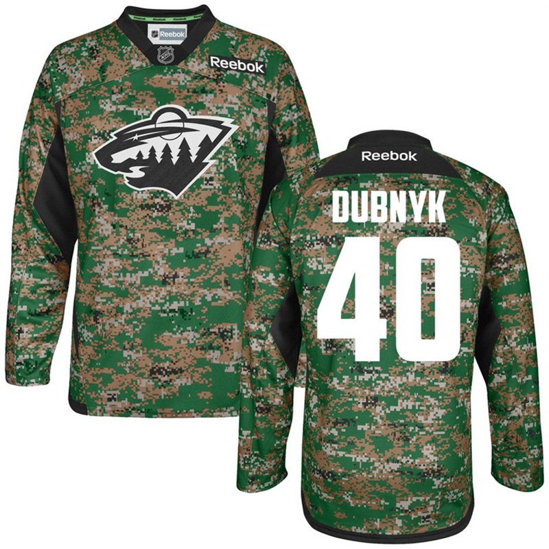 Wild Devan Dubnyk Men #40 Camo Jersey