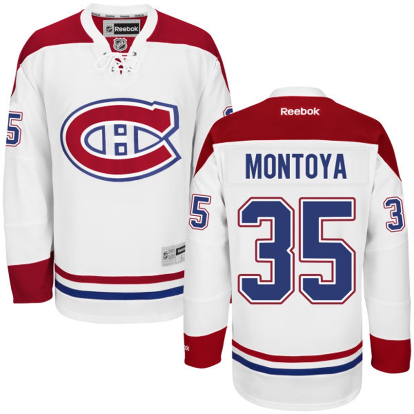 Men Montreal Canadiens Al Montoya #35 White Away Premier Jersey