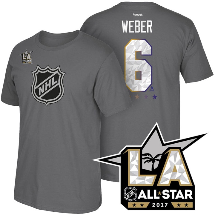 NHL Montreal Canadiens Shea Weber Dark Gray 2017 All Star T-shirt