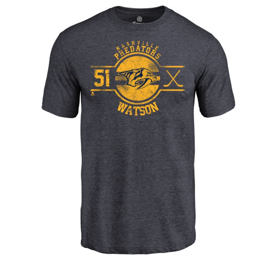 Men Nashville Predators Austin Watson #51 Charcoal Western Conference Champions Name And Number T-shirt