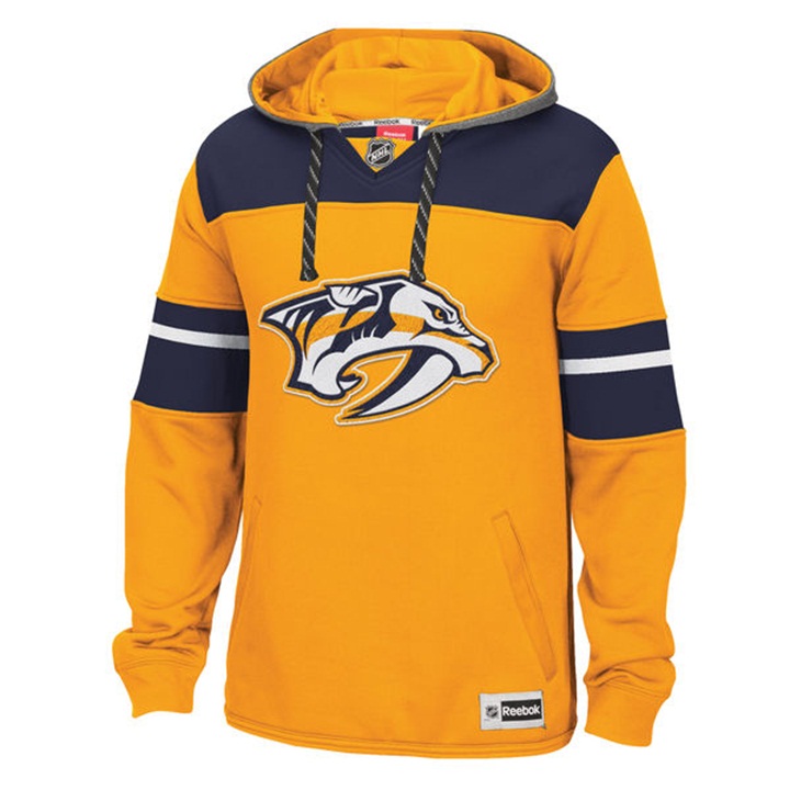 NHL Nashville Predators Gold Jersey Speedwick Pullover Hoodie