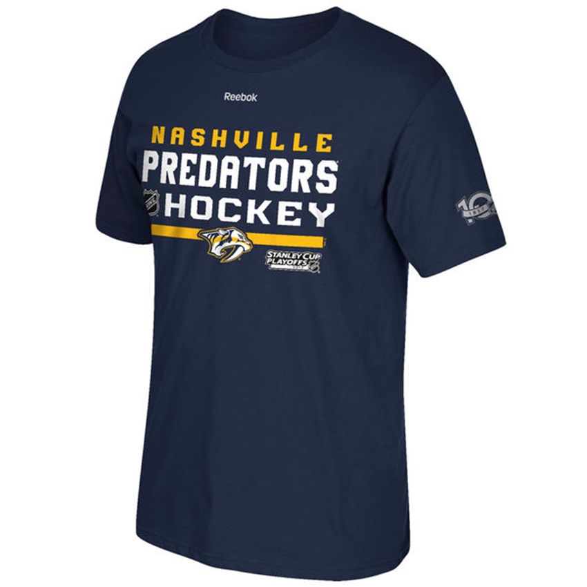 Men Nashville Predators Navy 2017 Stanley Cup Playoff The Final Eight T-shirt