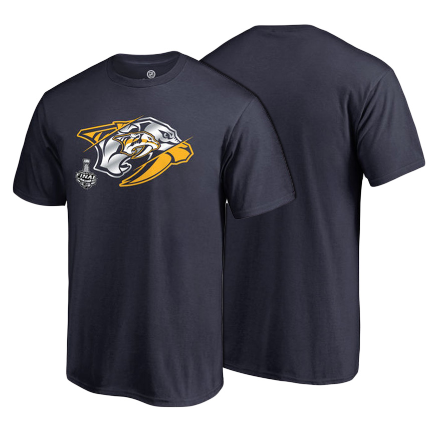 Men Nashville Predators Navy 2017 Western Conference Champions Quick Turn T-Shirt