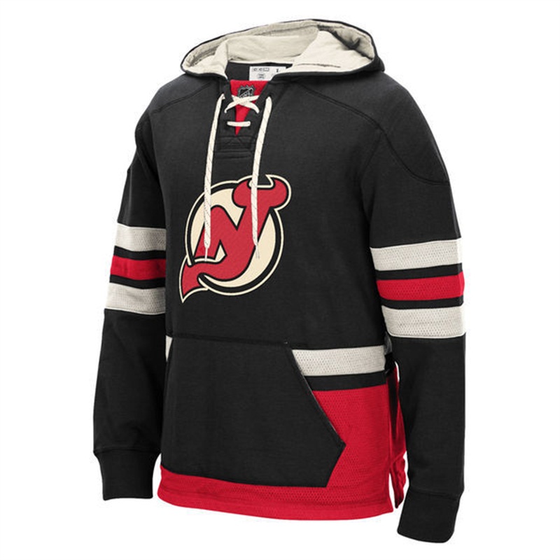 NHL 2016-2017 New Season New Jersey Devils Black Fleece Pullover Hoodie