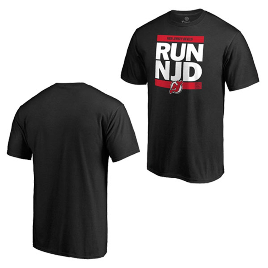 NHL New Jersey Devils Black RUN-CTY T-shirt