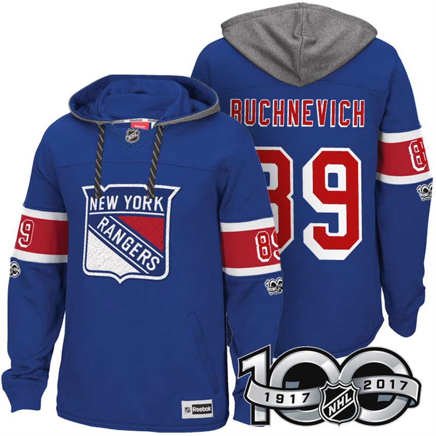 NHL New York Rangers Pavel Buchnevich Royal 2017 Centennial Calssic Hoodie