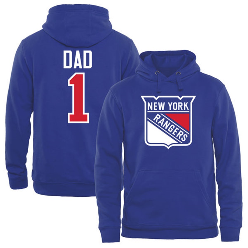 Men New York Rangers Royal Number 1 Dad T-shirt