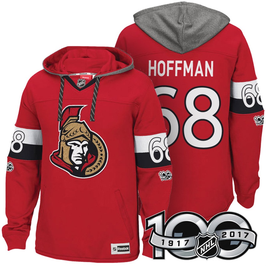 NHL Ottawa Senators Mike Hoffman Red 2017 Centennial Calssic Hoodie