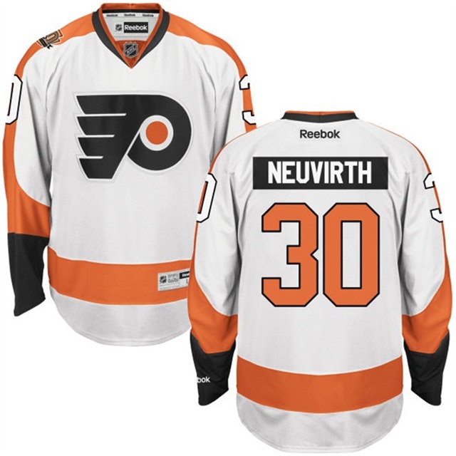 Men Flyers Michal Neuvirth #30 White 50th Anniversary Road Premier Jersey