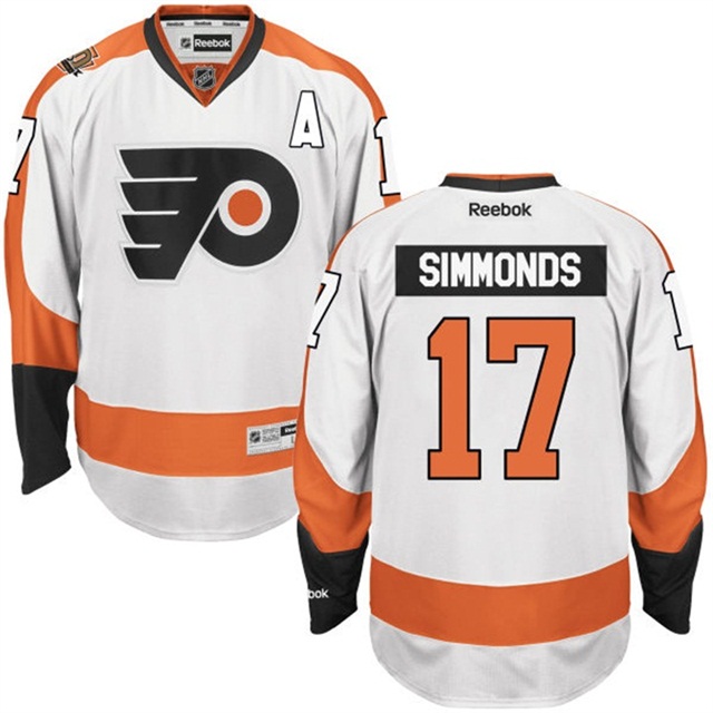 Men Flyers Wayne Simmonds #17 White 50th Anniversary Road Premier Jersey