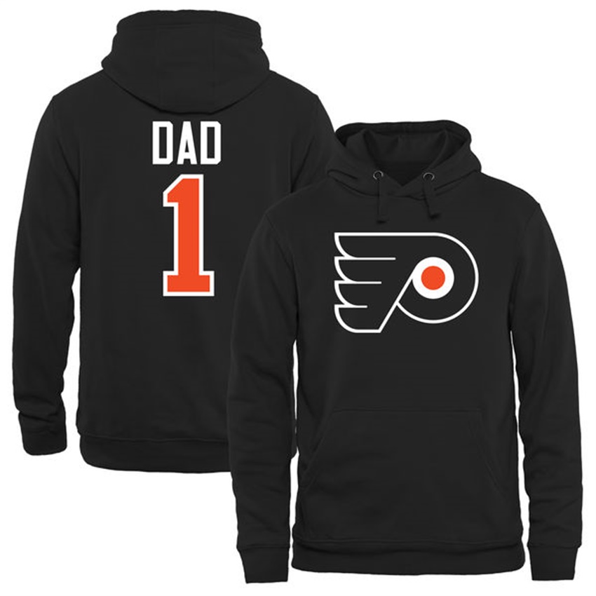 Men Philadelphia Flyers Black Number 1 Dad T-shirt