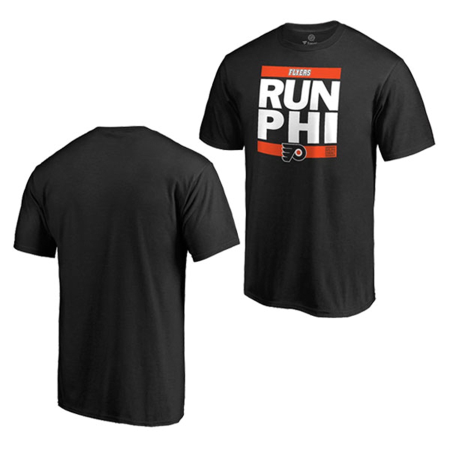 NHL Philadelphia Flyers Black RUN-CTY T-shirt