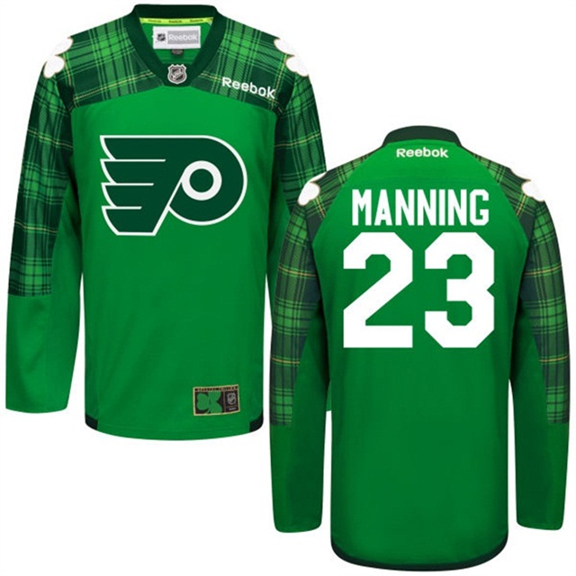 Men Flyers Brandon Manning #23 Green St. Patrick Day Premier Jersey