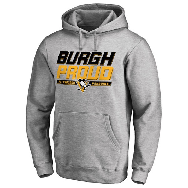 NHL Pittsburgh Penguins Ash Hometown Collection Pullover Hoodie