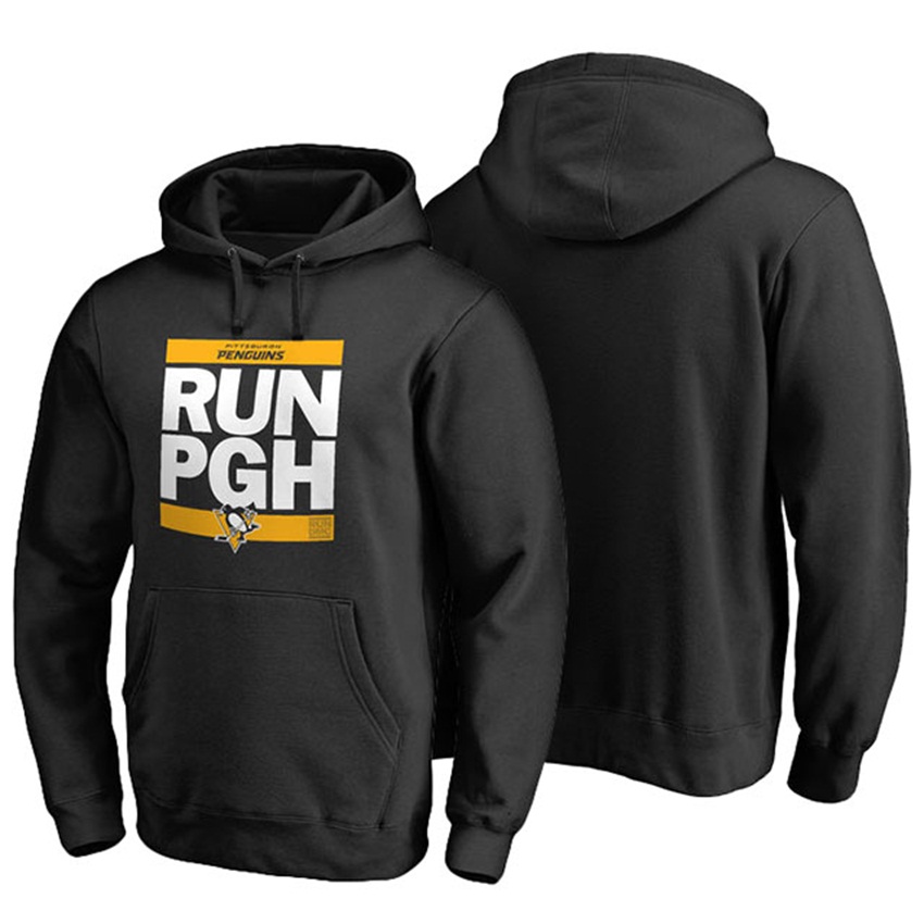 NHL Pittsburgh Penguins Black Pullover RUN-CTY Hoodie