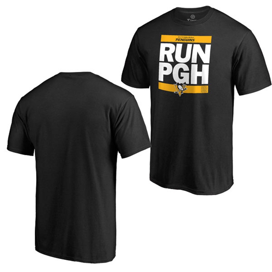 NHL Pittsburgh Penguins Black RUN-CTY T-shirt