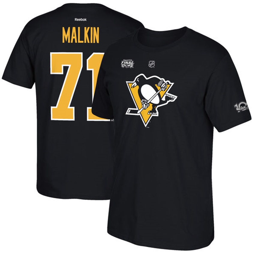 Men Penguins Evgeni Malkin #71 Black 2017 Stanley Cup Final Bound Player T-shirt