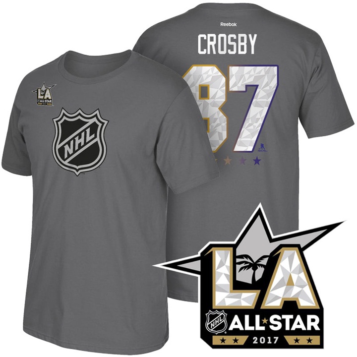 NHL Pittsburgh Penguins Sidney Crosby Dark Gray 2017 All Star T-shirt