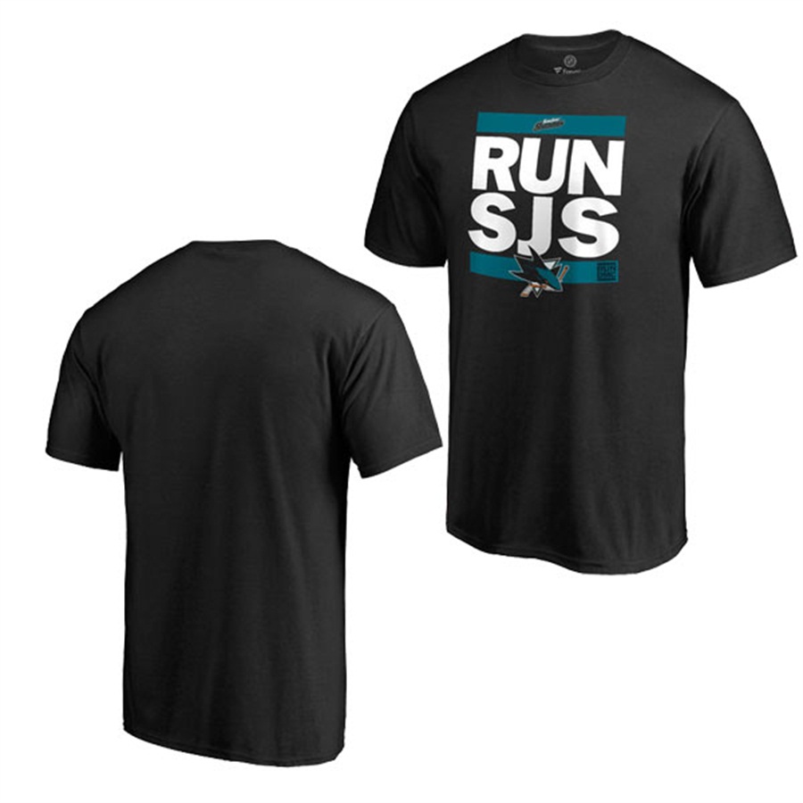 NHL San Jose Sharks Black RUN-CTY T-shirt