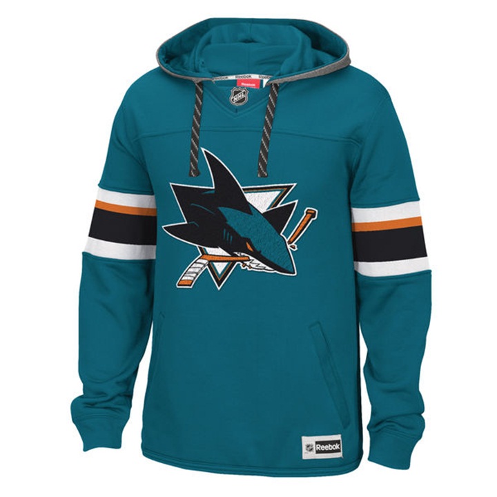 NHL San Jose Sharks Teal Jersey Speedwick Pullover Hoodie