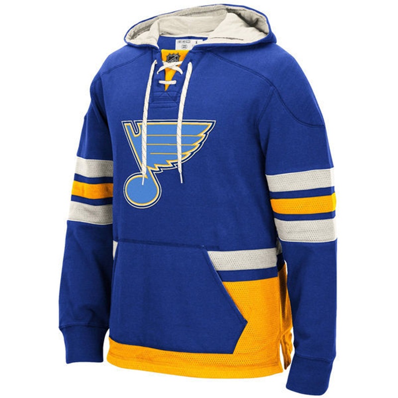 NHL 2016-2017 New Season St. Louis Blues Blue Fleece Pullover Hoodie