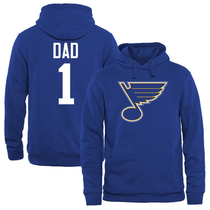 Men St. Louis Blues Royal Number 1 Dad T-shirt