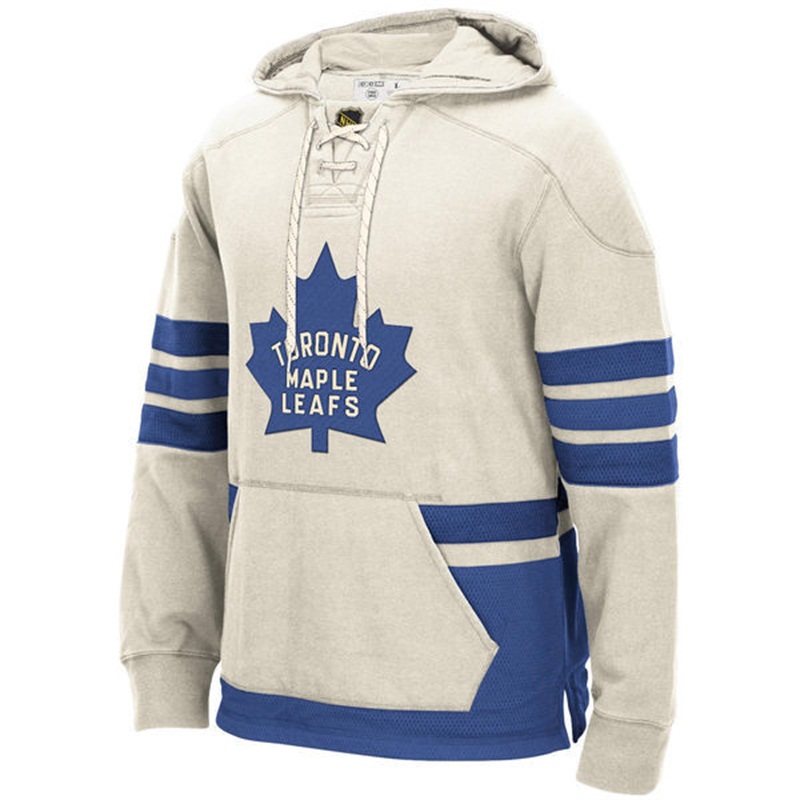 NHL 2016-2017 New Season Toronto Maple Leafs White Fleece Pullover Hoodie