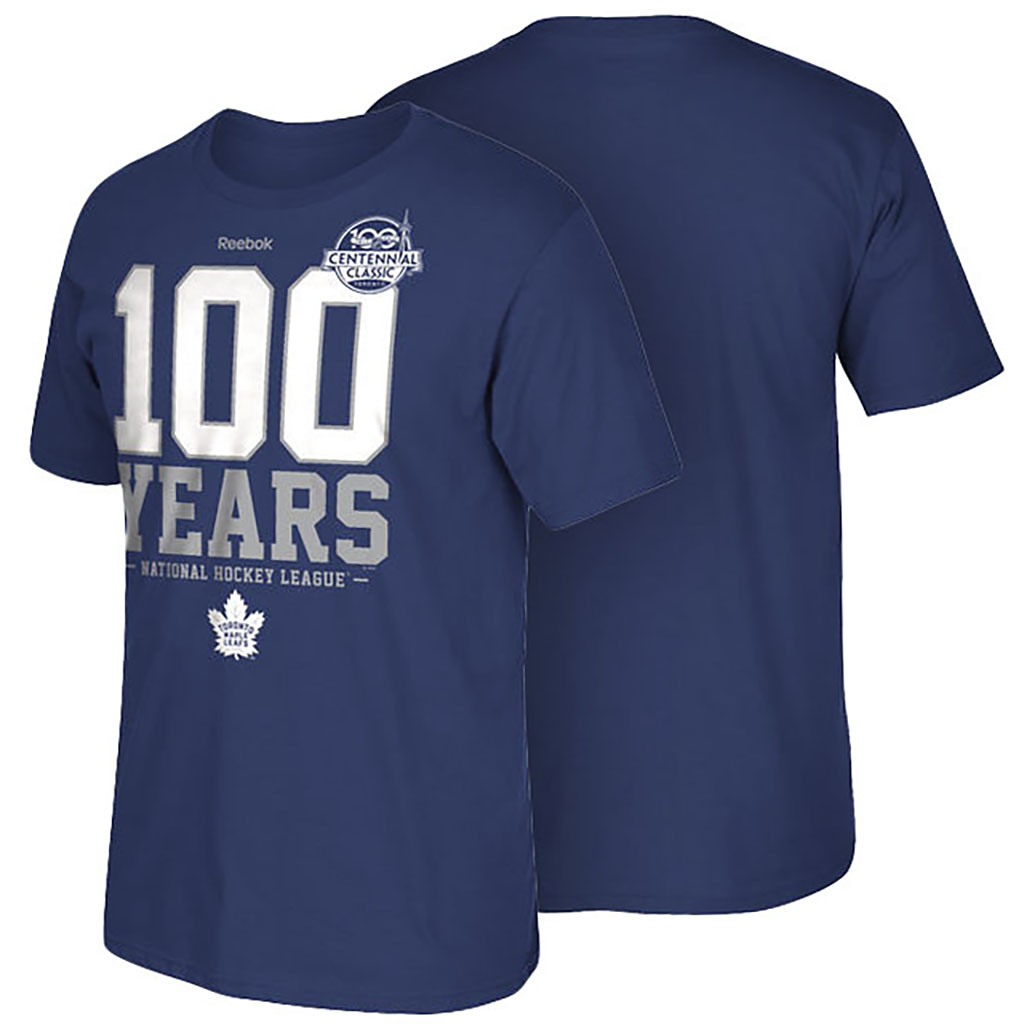 Blue 2017 Centennial Classic Toronto Maple Leafs Short Sleeve T-shirt