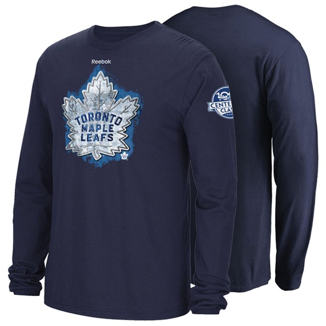 Men Toronto Maple Leafs Blue Silver And Ice 2017 Centennial Classic T-shirt