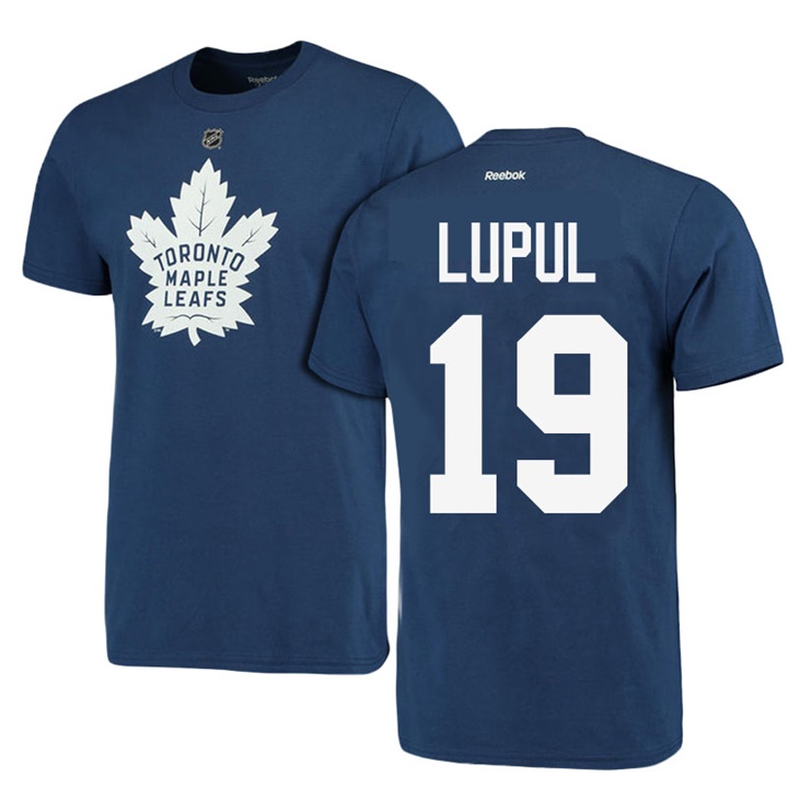 Men Maple Leafs Joffrey Lupul #19 Blue NHL Player Name And Number T-shirt