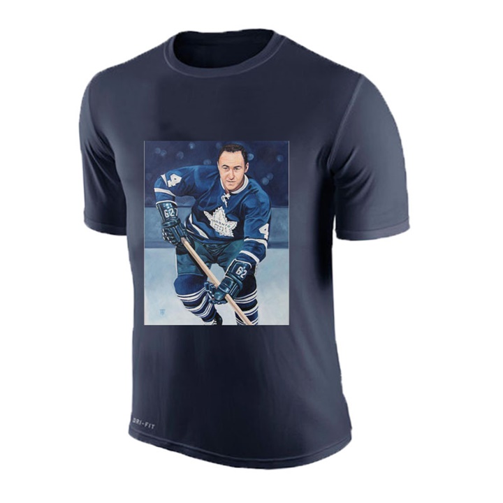 Men Maple Leafs Red Kelly #4 Navy NHL Greatest PLayer Pictorial T-shirt