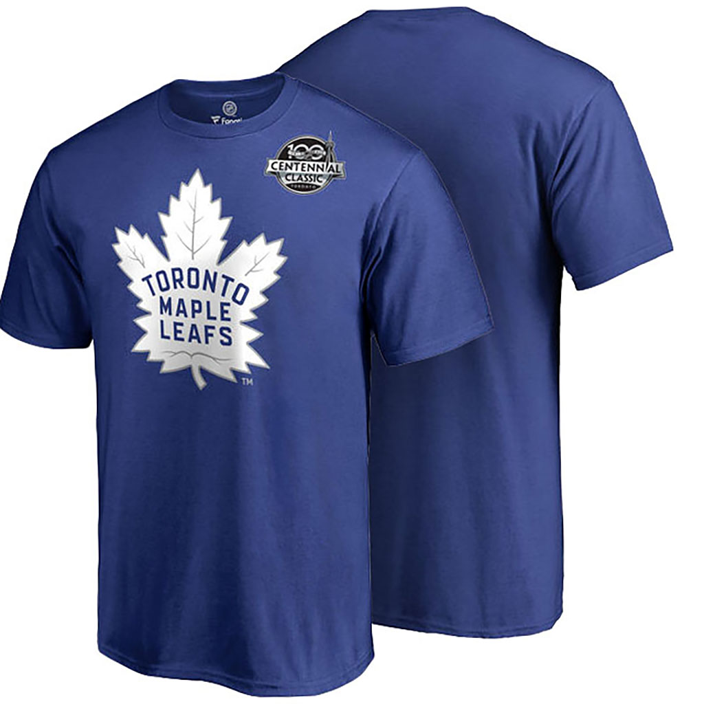 2017 Centennial ClassicToronto Maple Leafs Royal Team Logo T-shirt