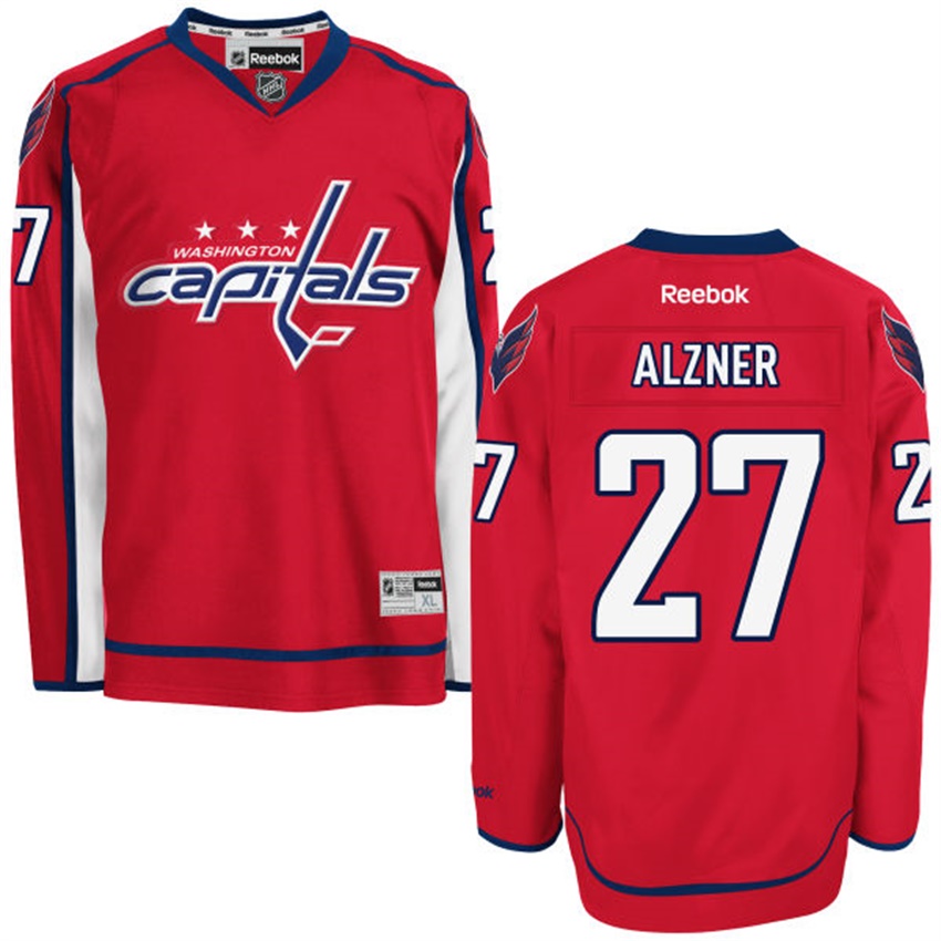 Men Washington Capitals Karl Alzner #27 Red Home Premier Jersey