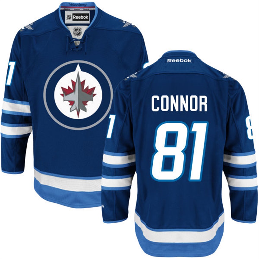 Men Winnipeg Jets Kyle Connor #81 Blue Home Premier Jersey