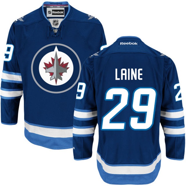 Men Jets Patrik Laine #29 Navy Premier Home Jersey