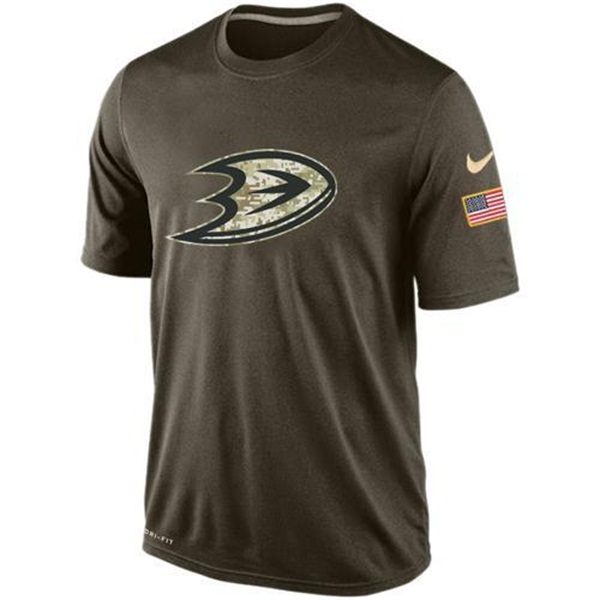 Men's Anaheim Ducks Green Camo Team T-Shirt