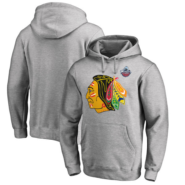 NHL Chicago Blackhawks Heather Gray 2017 NHL Winter Classic Hoodie