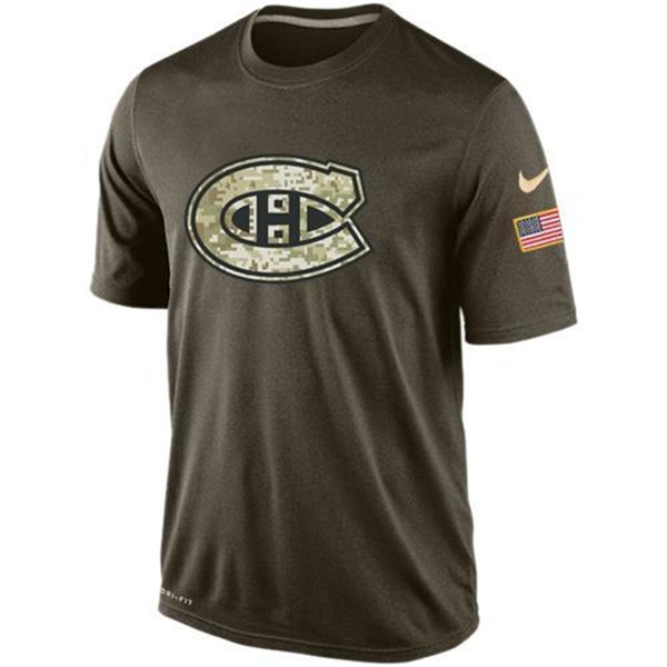 Men's Montreal Canadiens Green Camo Team T-Shirt