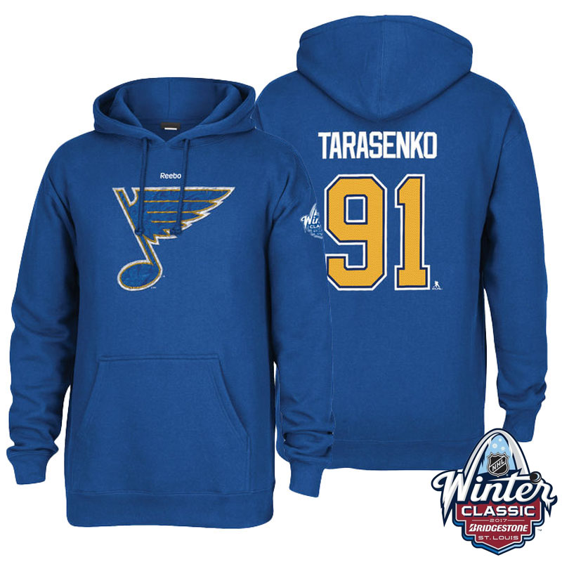 Mens St. Louis Blues 2017 Winter Classic Center Vladimir Tarasenko Blue Hoodie