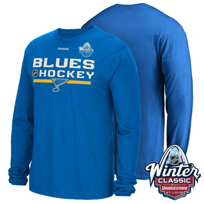 St. Louis Blues Blue 2017 Winter Classic Center T-shirt