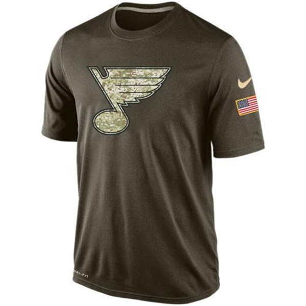 Men's St. Louis Blues Green Camo Team T-Shirt