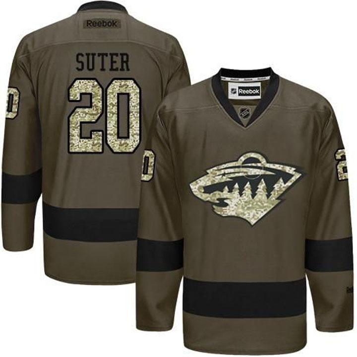 Ryan Suter Minnesota Wild #20 Green Camo Player Jersey