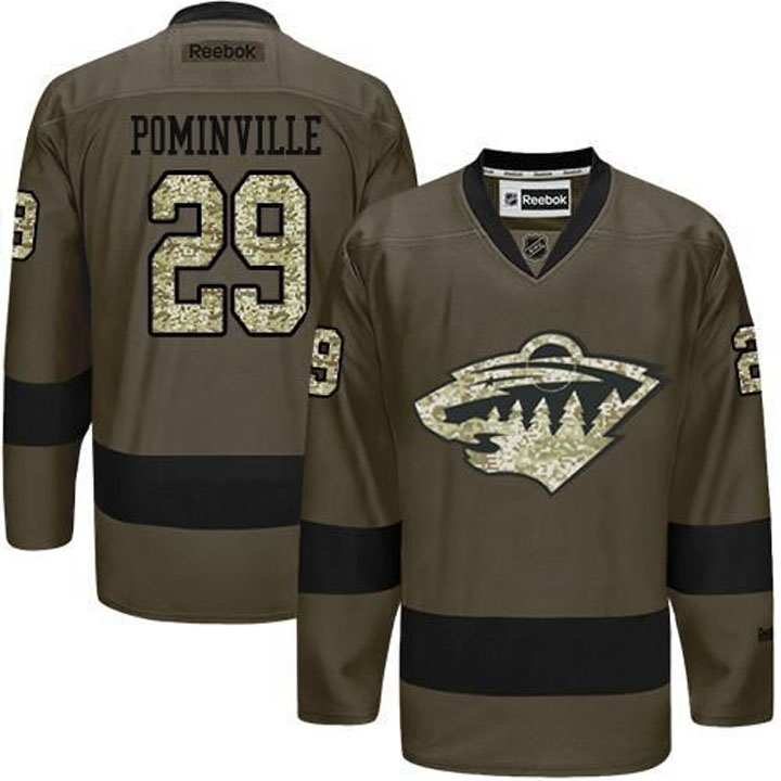 Jason Pominville Minnesota Wild #29 Green Camo Player Jersey