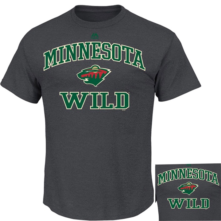 Minnesota Wild Charcoal Heart And Soul T-shirt