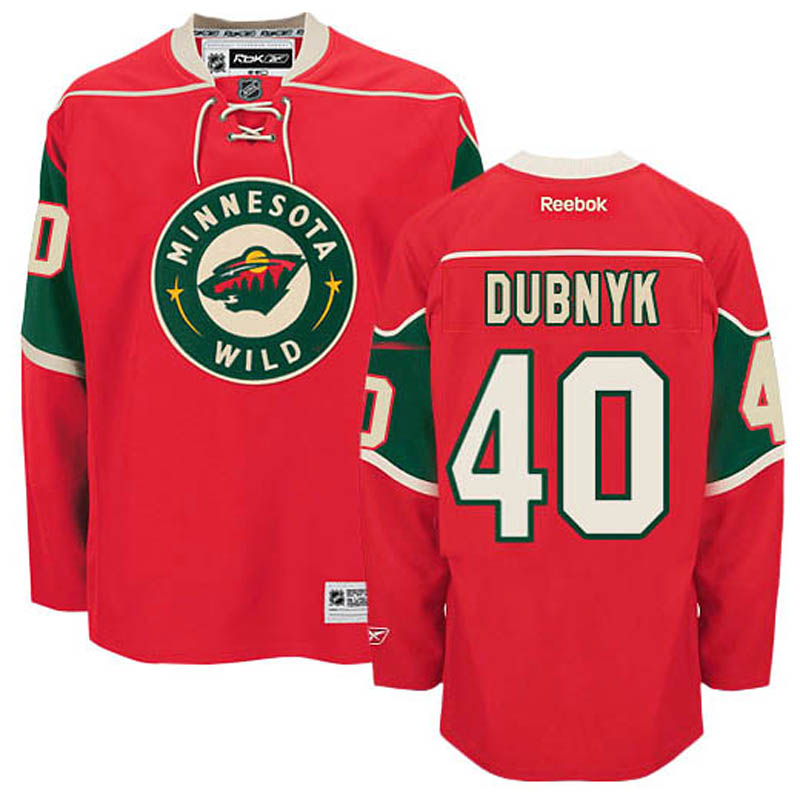 Devan Dubnyk Minnesota Wild #40 Home Ice Hockey Jersey