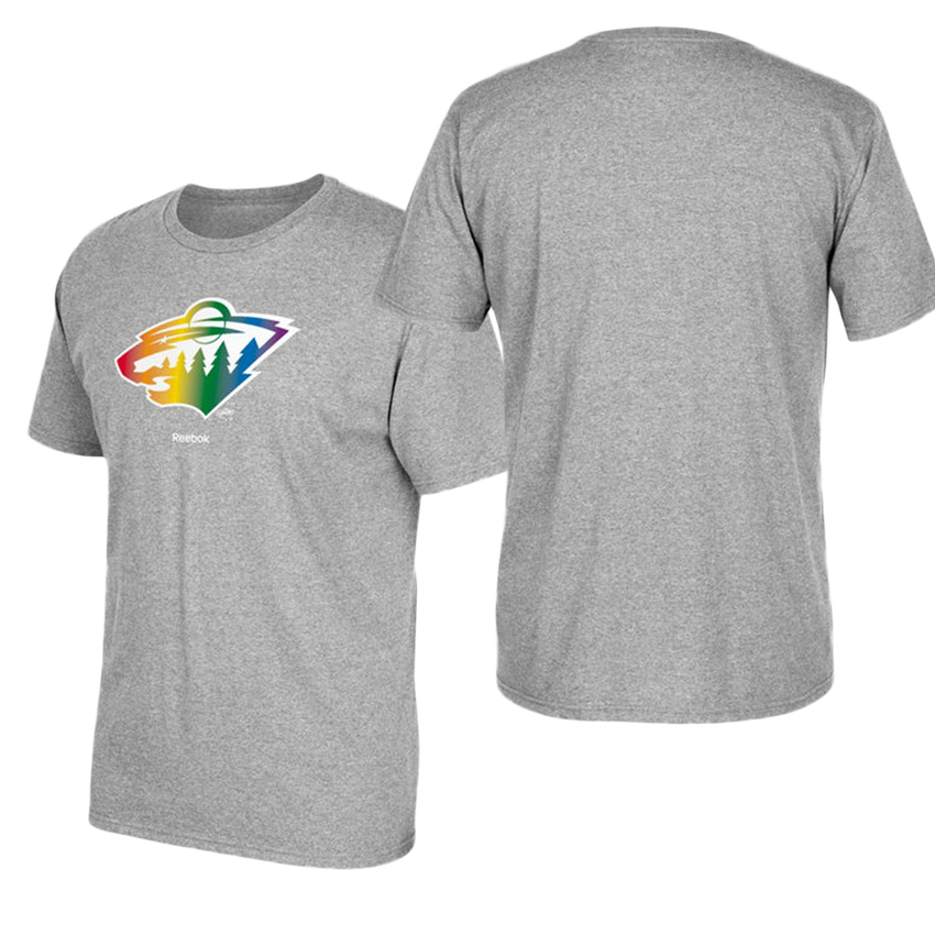 Minnesota Wild Gray Hockey Is For Everyone Rainbow T-shirt