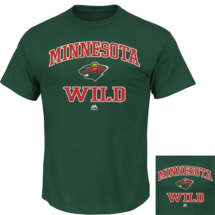 Minnesota Wild Green Heart And Soul T-shirt