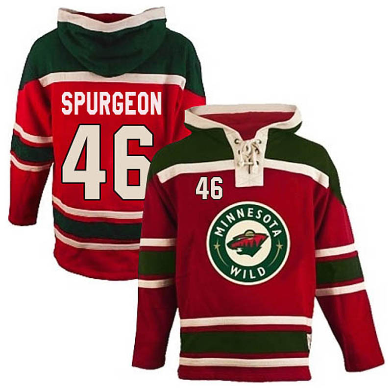 Jared Spurgeon Minnesota Wild #46 Ice Hockey Sawyer Hooded Sweatshirt